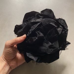 Large Black Flower- hair clip or shirt pin